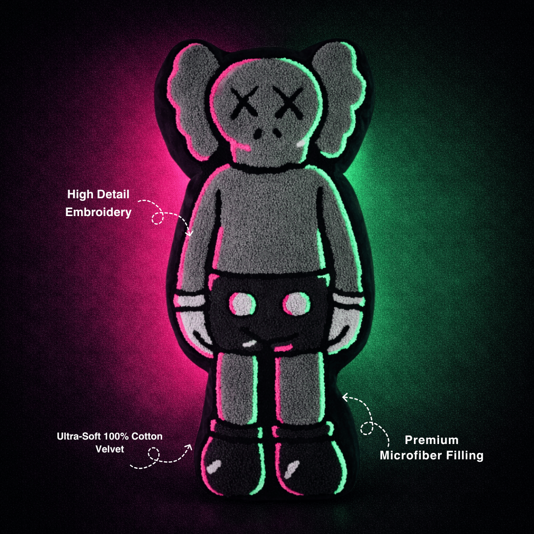 Custom KAWS Neon Standing Art Cushion - House of Youth