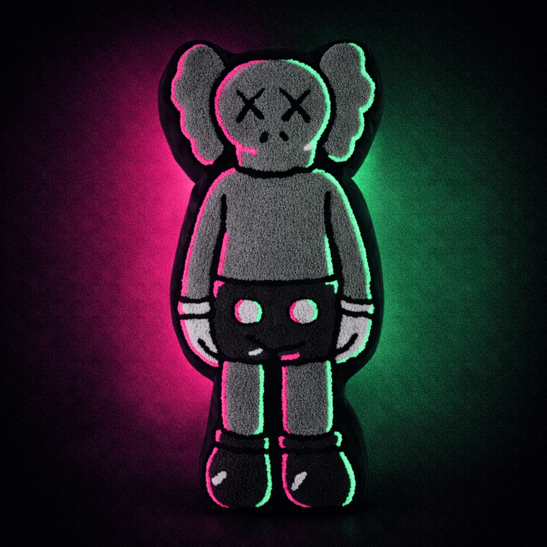 Custom KAWS Neon Standing Art Cushion - House of Youth
