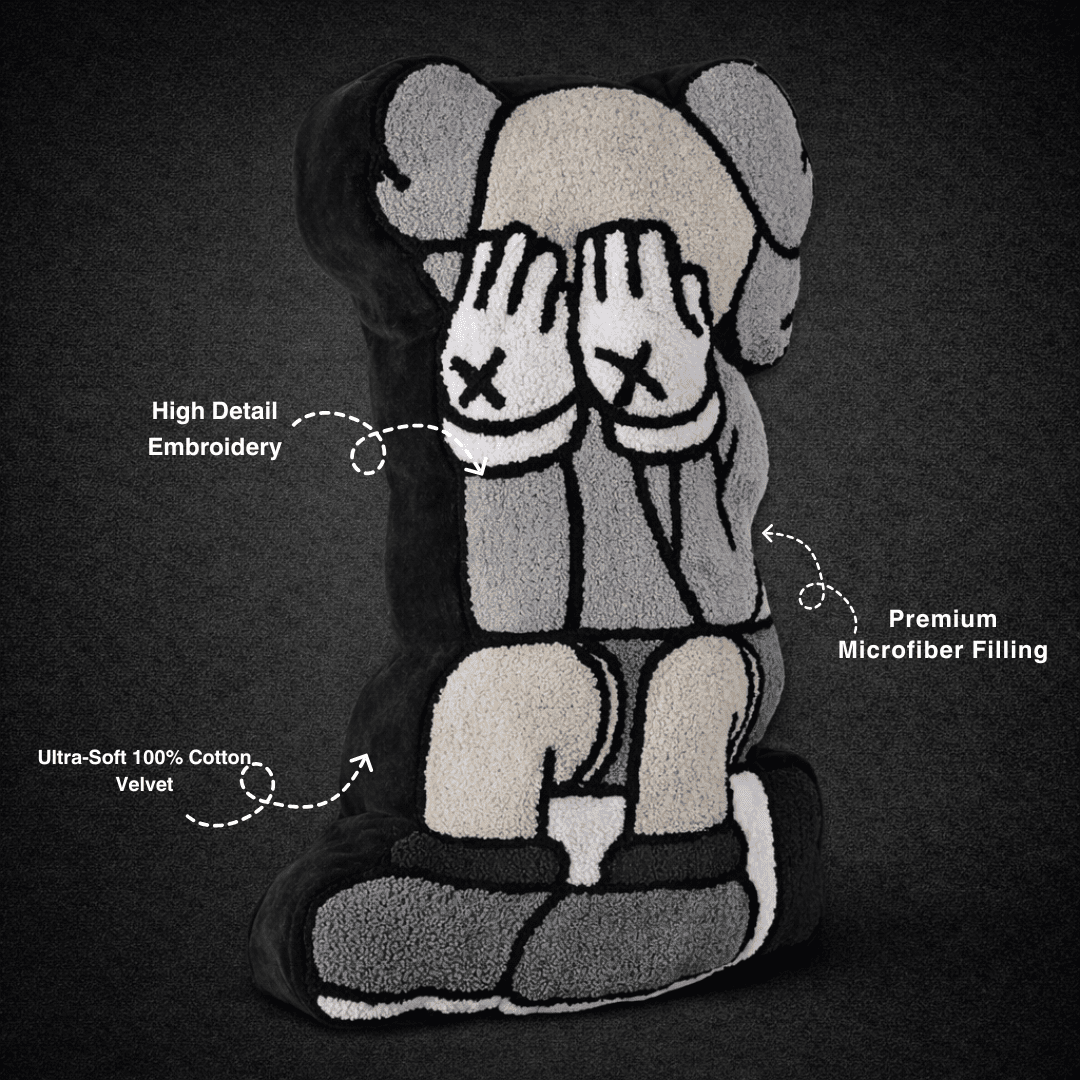 Custom KAWS Sitting Figure Cushion - House of Youth