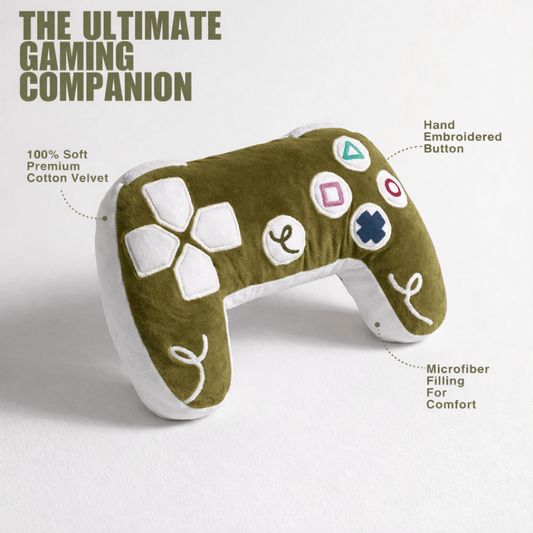 PlayStation 5 Inspired Controller Cushion - Green & White Edition - House of Youth