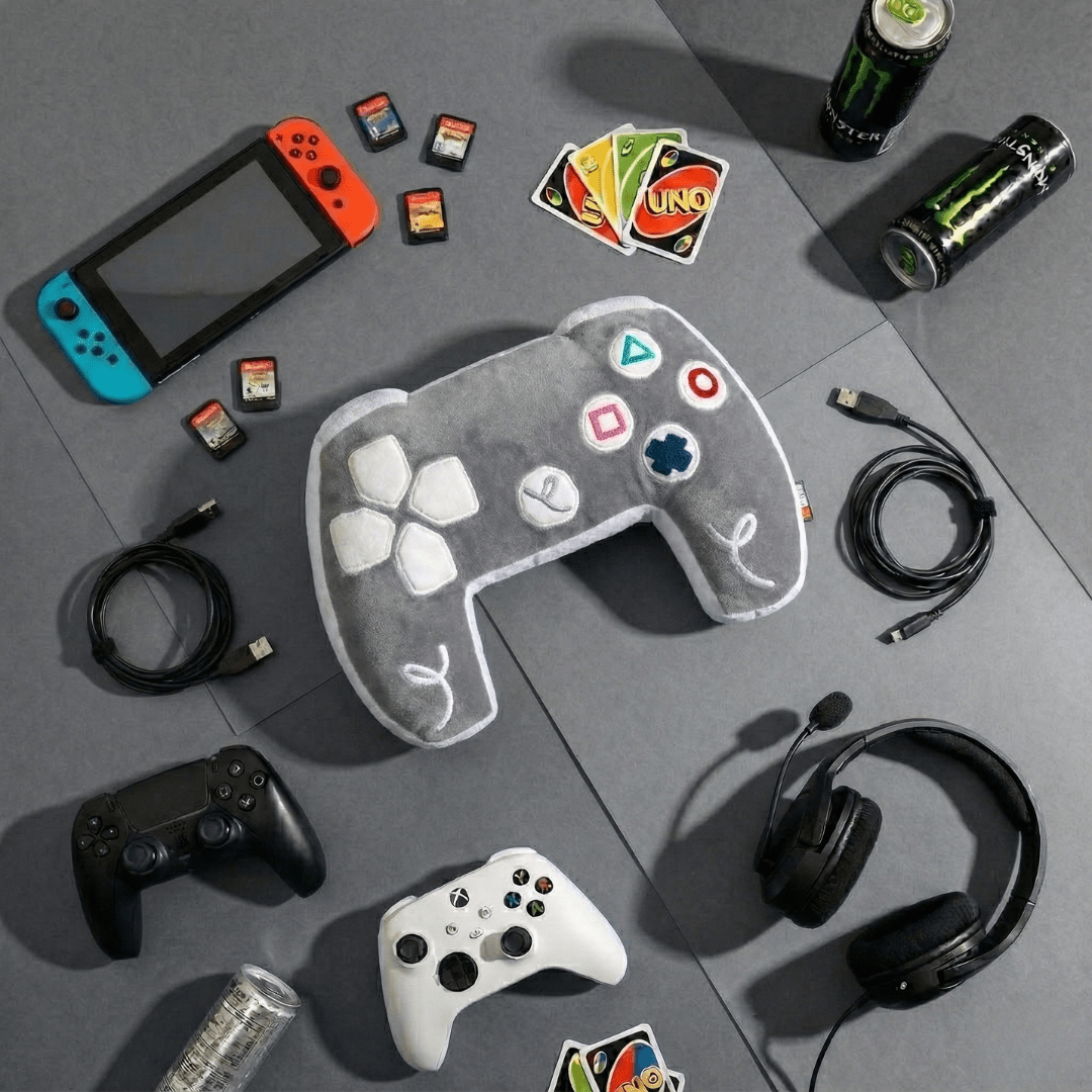 PlayStation 5 Inspired Controller Cushion - Grey & White Edition - House of Youth