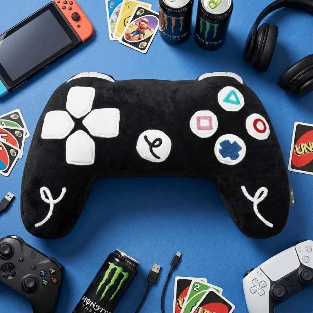 PlayStation 5 Inspired Controller Cushion - Midnight Black Edition - House of Youth